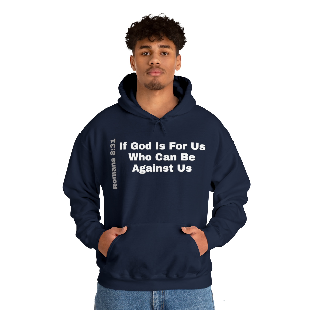 Hooded Sweatshirt With A Message - If God Is For Us - Image 6