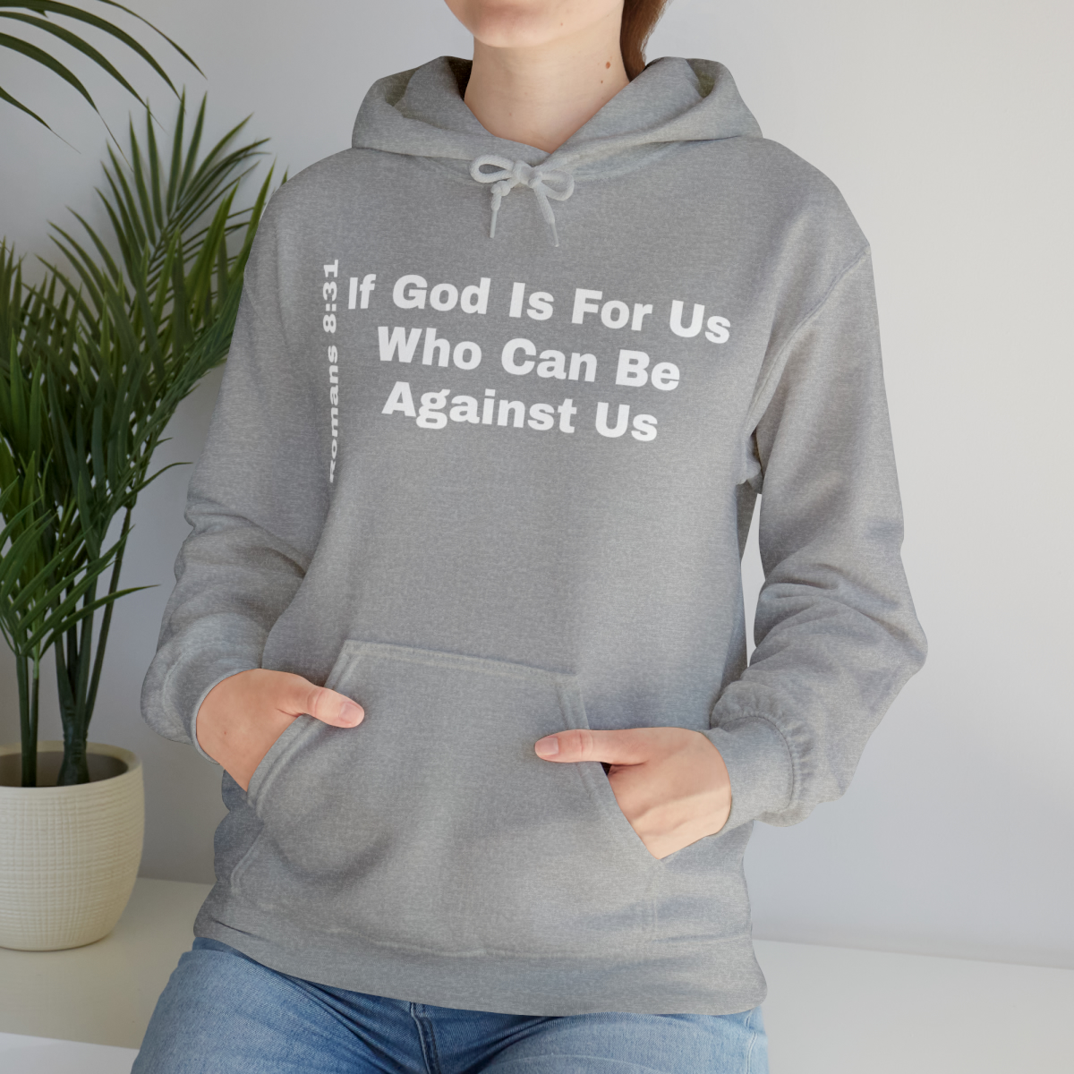 Hooded Sweatshirt With A Message - If God Is For Us - Image 36