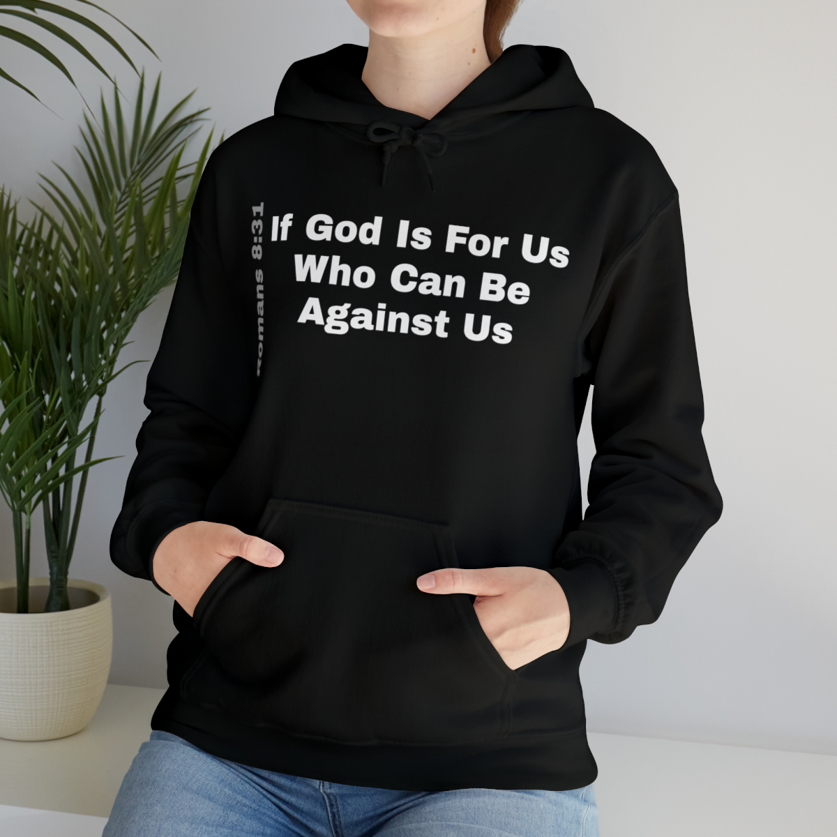 Hooded Sweatshirt With A Message - If God Is For Us - Image 27