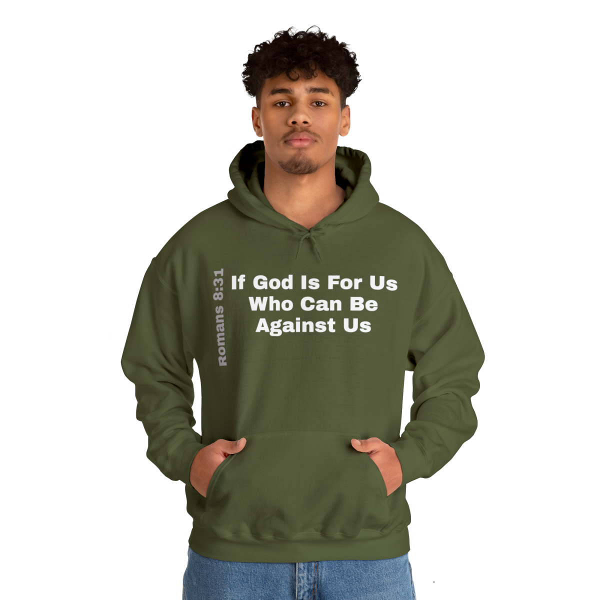 Hooded Sweatshirt With A Message - If God Is For Us - Image 42