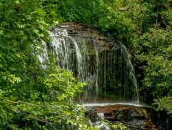 Issaqueena Falls near the Stumphouse Tunnel in Upstate, South Carolina (SC)