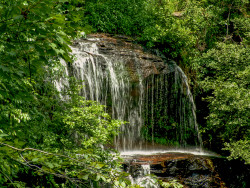 Issaqueena Falls near the Stumphouse Tunnel in Upstate, South Carolina (SC)