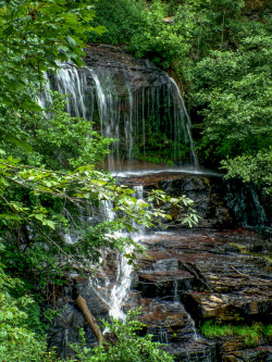 Issaqueena Falls near the Stumphouse Tunnel in Upstate, South Carolina (SC)