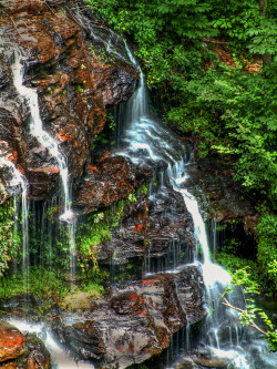 Issaqueena Falls near the Stumphouse Tunnel in Upstate, South Carolina (SC)